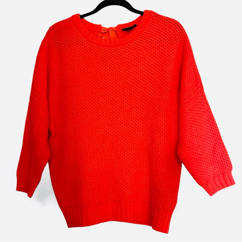 Ted Baker London Orange Crew Neck Size 2 Knit Sweater